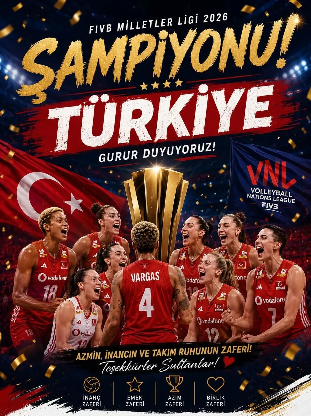 Filenin Sultanları 2026 VNL Şampiyonu: Kupa Bir Kez Daha Türkiye'nin!